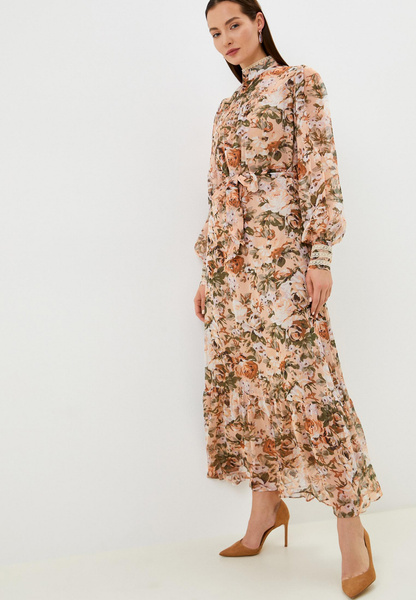 Платье Emilia Dell'oro, цвет: бежевый, MP002XW0MLX3 — купить в интернет-магазине Lamoda