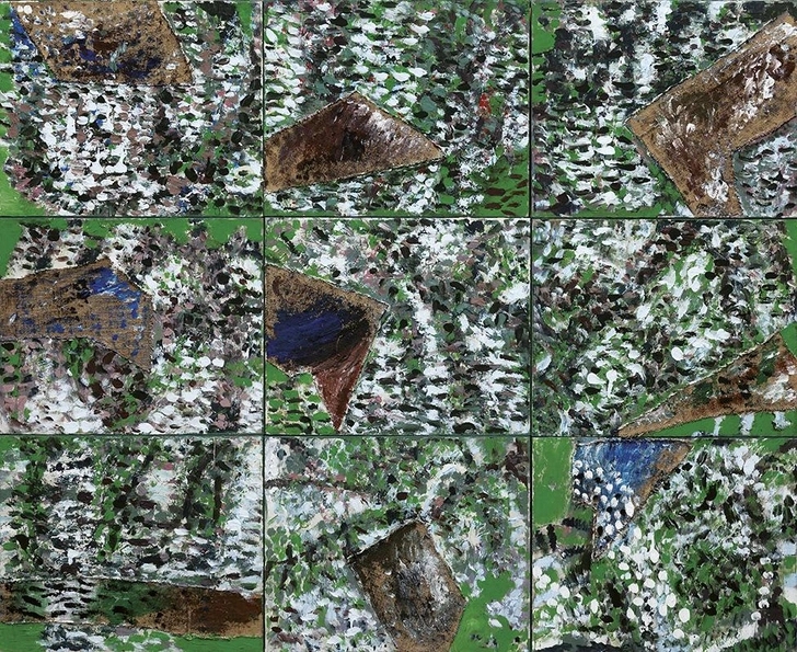 О. Ланг. Полиптих «Лето» (9 картин), 2012 | Источник: Пресс-служба выставки