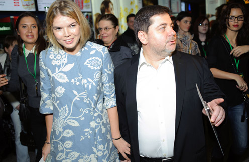 Виктория с мужем Александром Цекало в 2012 году