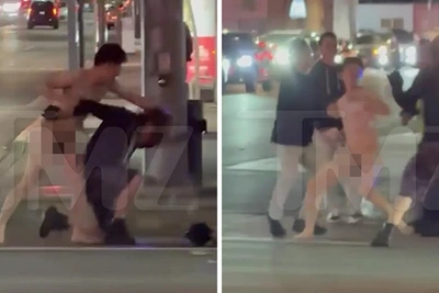 Голый драчун у концерта Канье Уэста