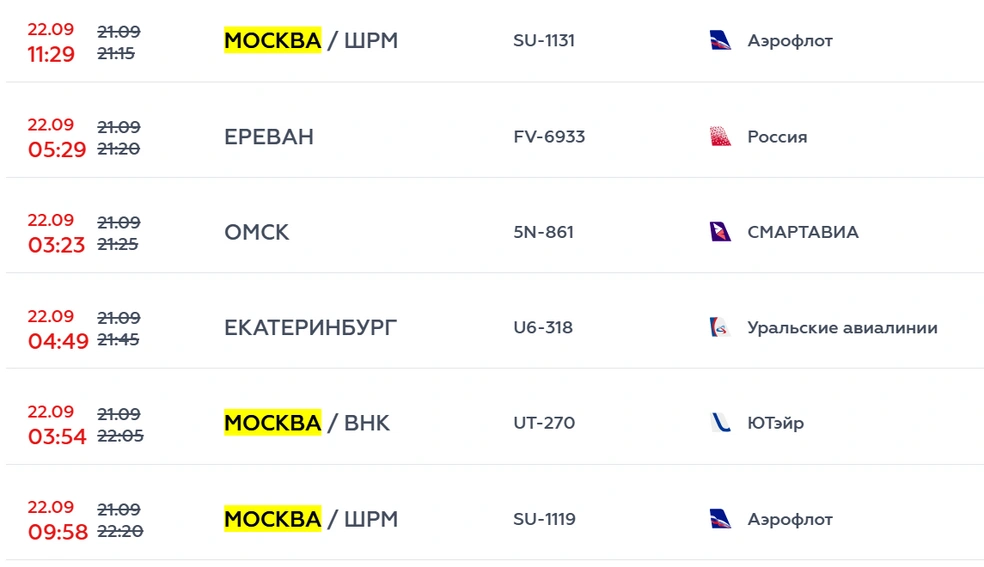 На восстановление графика у авиакомпаний может уйти до двух дней | Источник: международный аэропорт Сочи