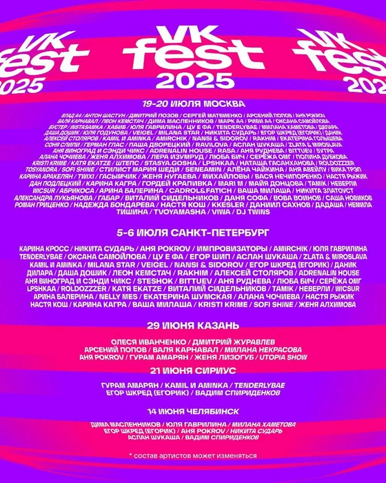 Источник: VK Fest / T.me