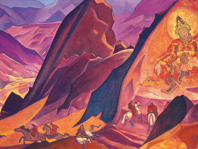 Картина Николая Рериха «Приказ Ригден-Джапо» (1926-1927), посвящённая правителю Шамбалы. | Источник: Wikimedia Commons