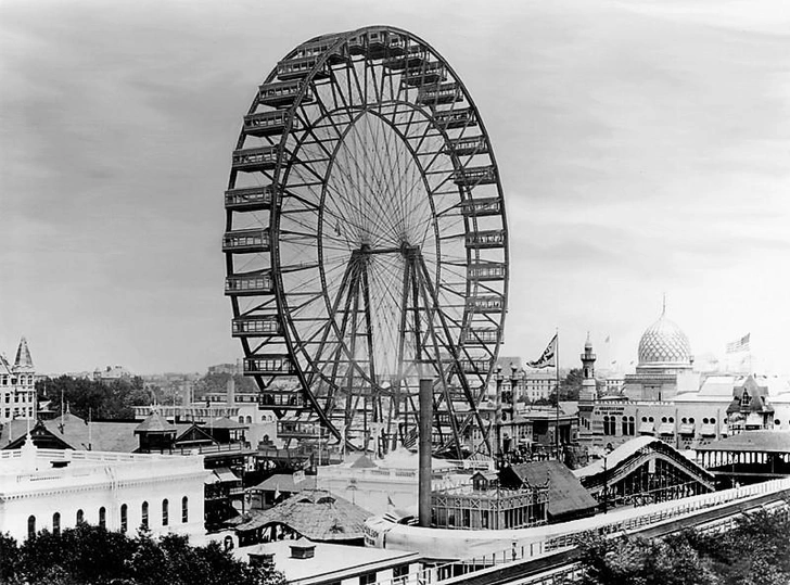 Колесо обозрения Ферриса на Всемирной выставке в Чикаго, 1893 год | Источник: Wikimedia Commons