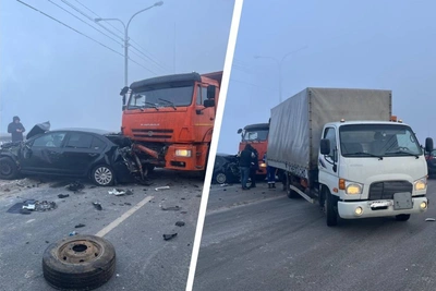 Six cars collide in Arkhangelsk after driver fails to maintain safe distance