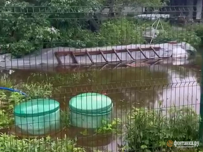 Садоводства и деревни под Петербургом утопают после сильных дождей: фото, видео | Источник: читатель «Фонтанки»