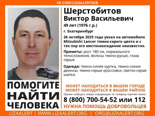 Виктор пропал вместе со своим автомобилем | Источник: «Лиза Алерт»