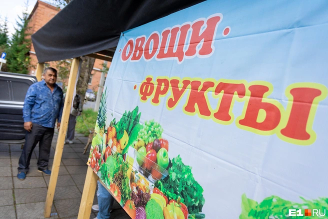 Предприниматель уверен, что к нему за фруктами будут выстраиваться в очередь | Источник: Владислав Лоншаков / E1.RU 