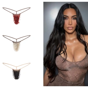 Ким Кардашьян и новая эра интимной моды: трусы Skims с накладными волосами
