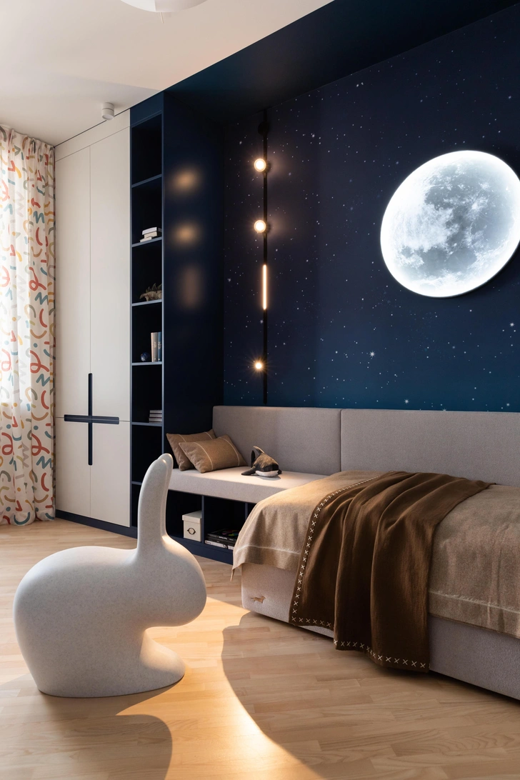 Корпусная мебель изготовлена по эскизам авторов проекта.  | Источник: Юлия Бараускас