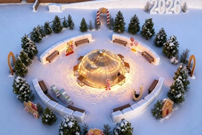 В Парке Горького откроют новогодний дворик из сладостей