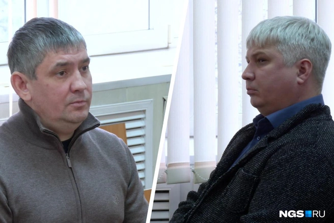 Виталий Сукач (слева) и Евгений Кондратюк (справа) оказались на одной скамье подсудимых вместе с Сергеем Араповым | Источник: Павел Тиунов / NGS.ru
