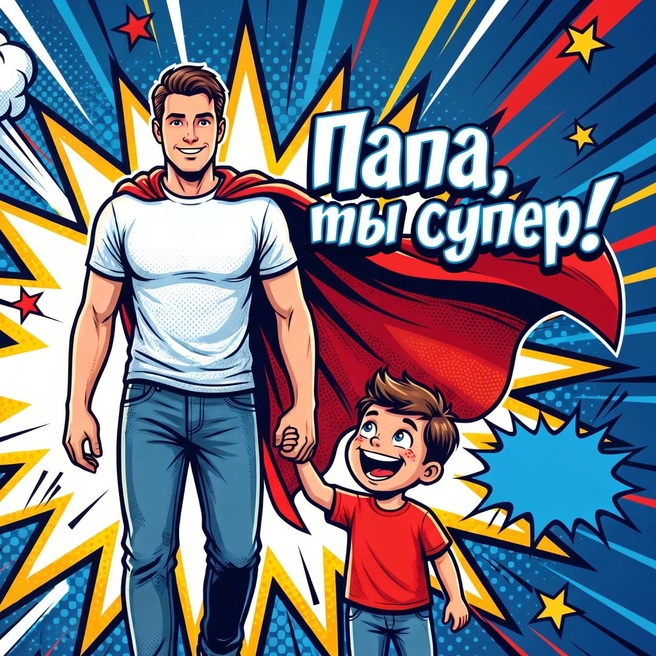 Папа, спасибо за твое мужество, поддержку и бесконечную заботу. С праздником! | Источник: Городские медиа