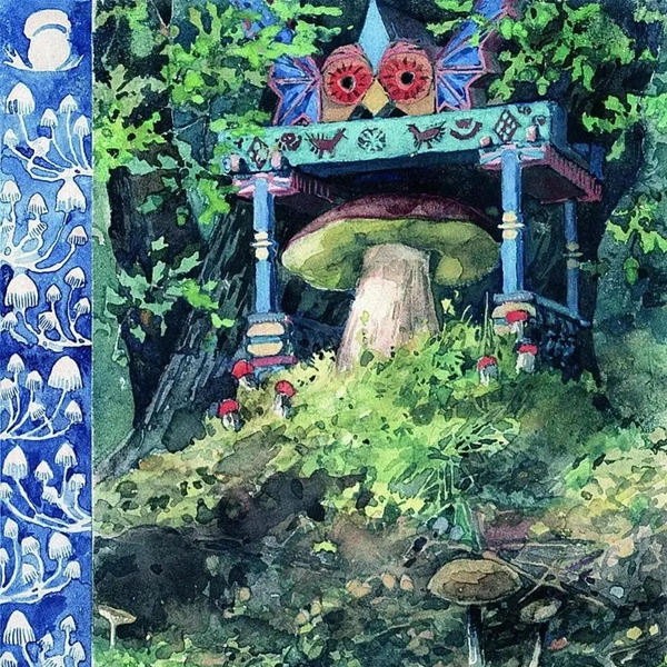 Елена Поленова. Иллюстрация к сказке «Война грибов». 1889 | Источник: Public Domain