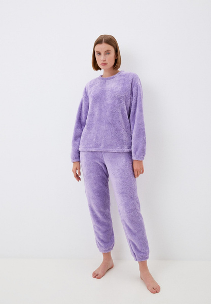 Пушистая пижама фиолетового цвета