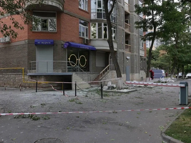 А это уже последствия в центре города | Источник: Юрий Слюсарь / Telegram.org