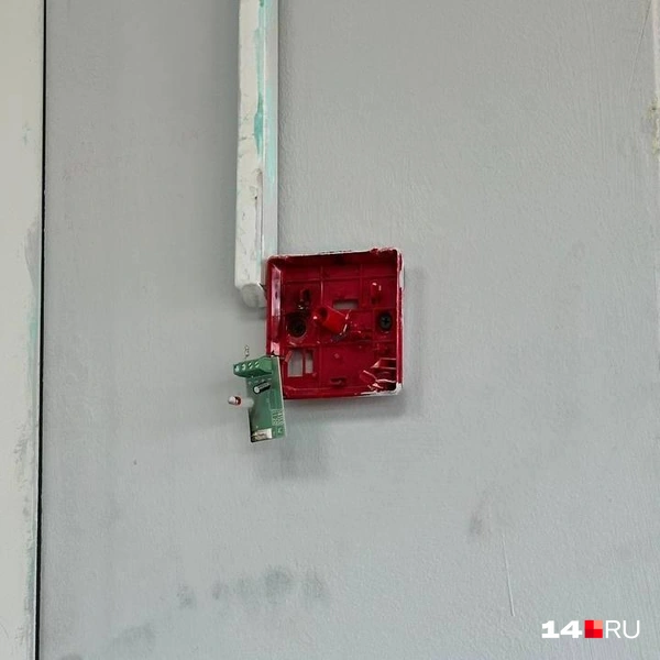 Пожарную сигнализацию вырвали | Источник: Илья Константинов / 14.RU