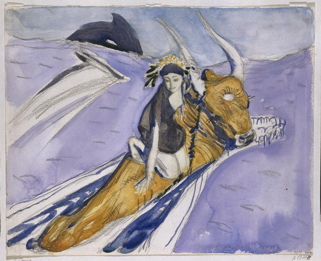 В. Серов. «Похищение Европы». 1910. Эскиз. Из собрания Русского музея. | Источник: пресс-служба выставки