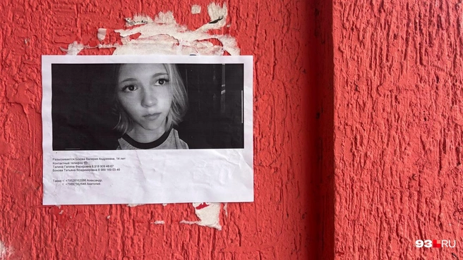 Ориентировка на поиски 14-летней девочки | Источник: Никита Зырянов / 93.RU
