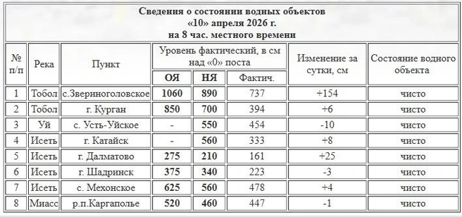 Источник: скрин с сайта Курганского ЦГМС