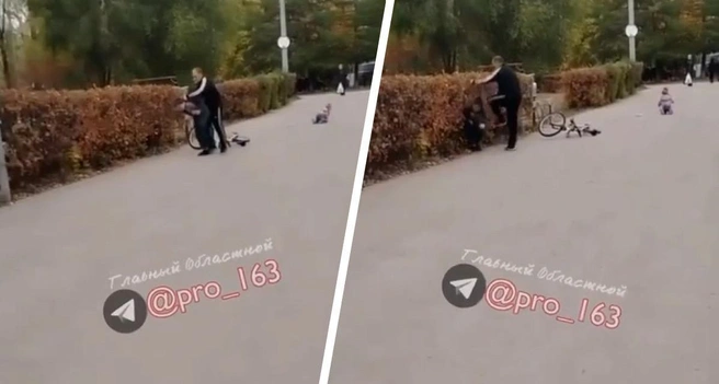 Моменты избиения успели снять очевидцы  | Источник: «ЧП Тольятти» / t.me