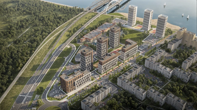 Жилой комплекс будет находиться недалеко от Борского моста | Источник: предоставлено ГК «Подкова»