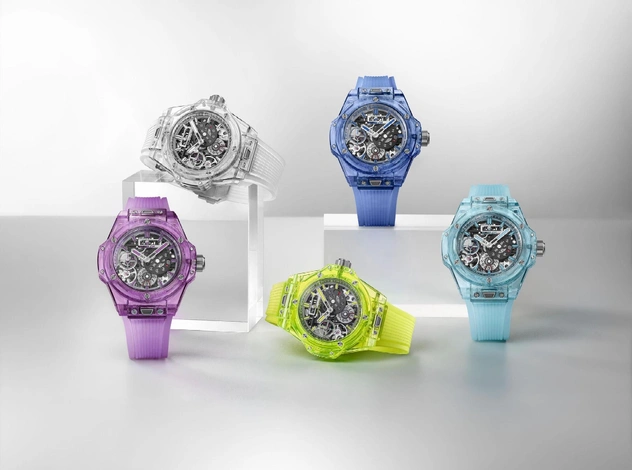 Сыну — лайм, маме — розовый, папе — бирюза под глаза: Hublot представил часовой сет 5 в 1