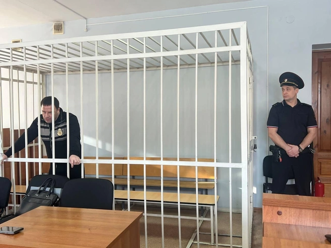 Арцрун Арутюнян в зале суда | Источник: Объединенная пресс-служба судов Красноярского кр / VK