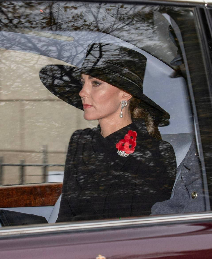 Кейт Миддлтон в серьгах принцессы Дианы и с новой бриллиантовой брошью за 16,500 долларов на балконе в Лондоне
