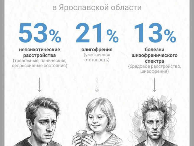 Статистика психических заболеваний в регионе | Источник: Полина Авдошина / Городские медиа