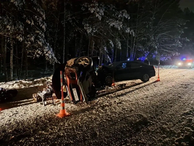 В аварии погибли два человека. Троих детей госпитализировали  | Источник: Госавтоинспекция Тюменской области