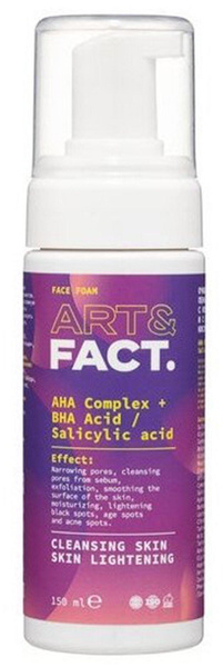 ART&FACT. пенка для умывания Aha Complex + Bha Acid/Salicylic Acid
