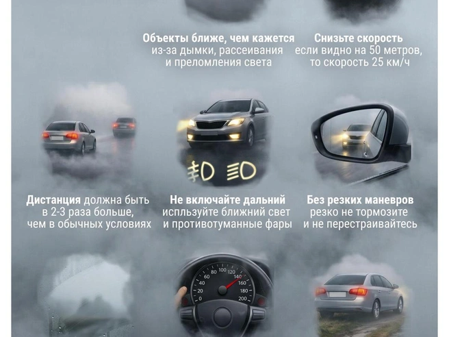 Автомобиль в тумане | Источник: Юрий Орлов / Городские медиа