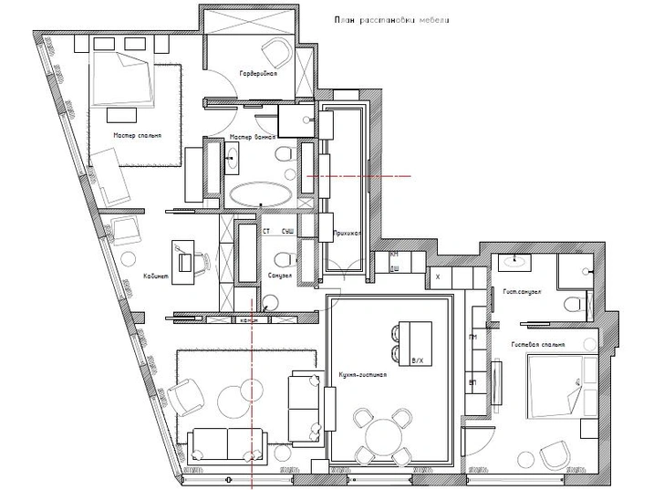 Светлая квартира 117 м² в центре Москвы