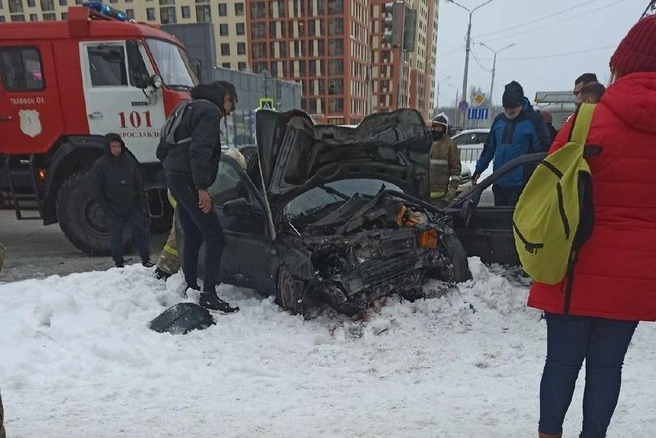 Авария произошла на проспекте Фрунзе | Источник: Юлия Крондштатская / Vk.com