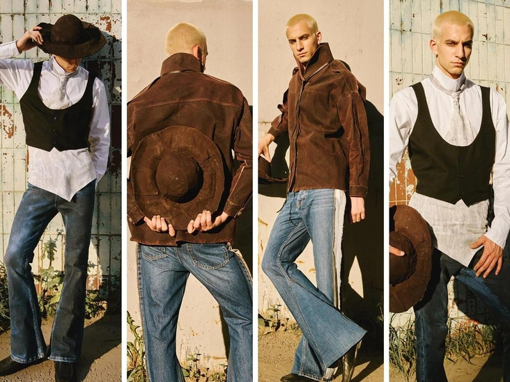 Капсула CollectorАнна МаркотенкоUpcycling является очень многогранным социальным явлением. Особенно интересными мне видятся его проявления в мире моды, где для него открываются большие возможности. Одна и та же вещь или материал, в зависимости от точки и угла зрения, может иметь оригинальные проявления, новые ракурсы и грани. Любое готовое изделие уже сшито и «сконструировано», что позволяет не тратить время на его создание «с нуля» и при этом дает широкие возможности переосмыслить, додумать мелкие интересные функциональные детали вплоть до полностью оригинального его прочтения. В своих образах я старалась найти интересный подход к изменению свойств и вида ткани. Я перекрашивала, пропитывала изделия, перешивала, изменяла силуэт и крой.