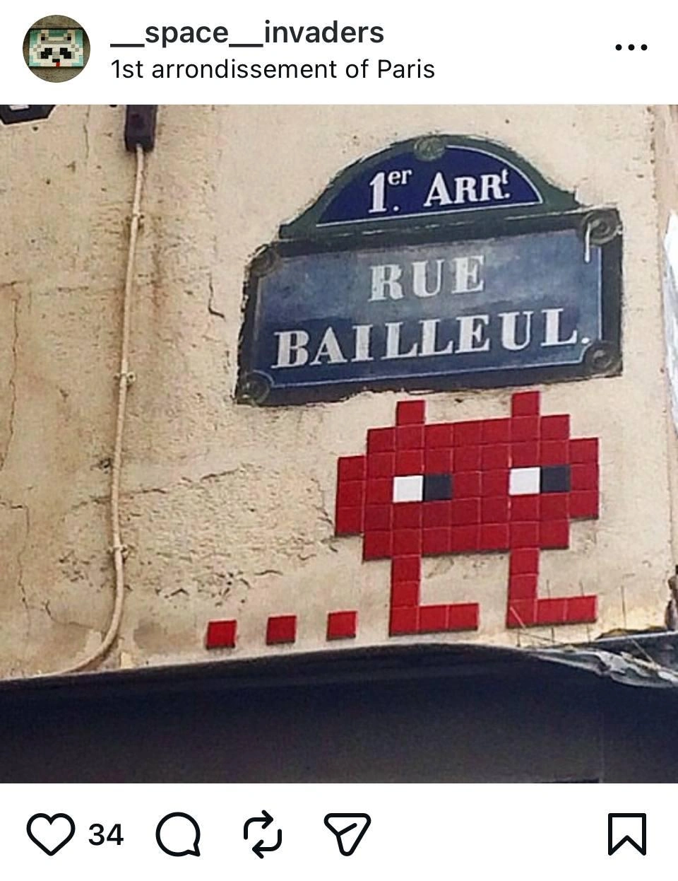 Одна из работ художника | Источник: Space_Invaders / Instagram (деятельность организации запрещена на территории РФ)