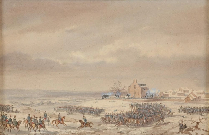 Гаспар Гобо. «Битва при Прейсиш-Эйлау». 1850 | Источник: Wikimedia Commons
