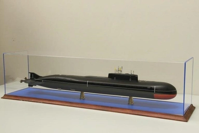 Модель атомной подводной лодки проекта 949А. Начало XXI в. | Источник: navalmuseum.ru