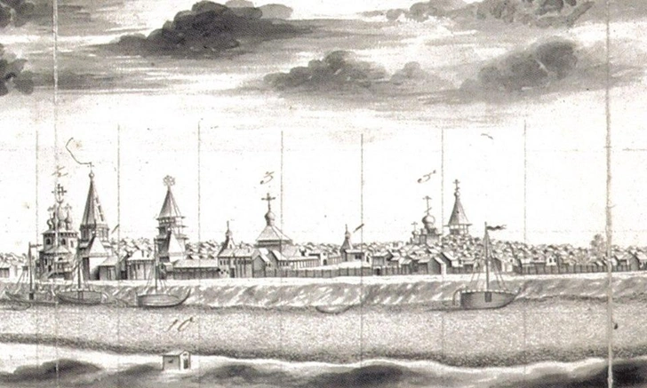 Иркутский кремль, 1735 год | Источник: Wikimedia Commons