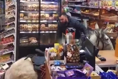 Наездник на белом коне разбил витрины в магазине Сочи