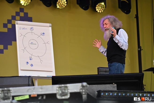 Михаил Гельфанд умеет наглядно объяснить сложные биологические процессы | Источник: Анастасия Сибирякова / E1.RU