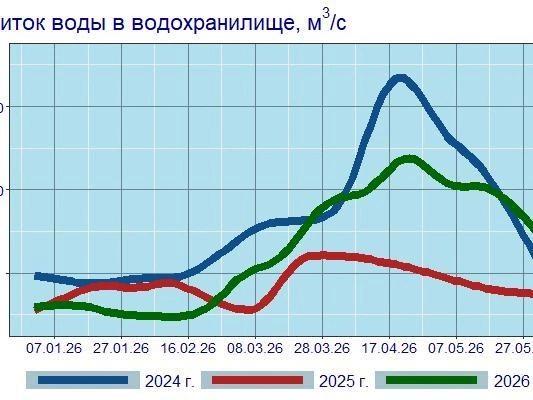График притока воды в Цимлянское водохранилище в 2026 году | Источник: ВНИРО