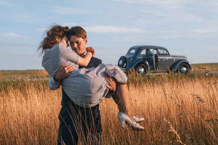 Анна Пескова и Гела Месхи в сериале «Берлинская жара»
