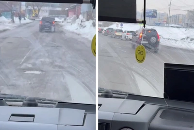 Ямы на Моторной вызвали пробки и объезды по встречке