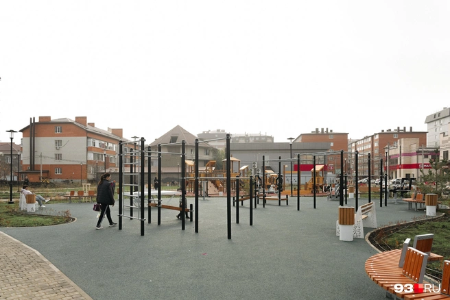 Так выглядит сквер после завершения работ | Источник: Дарья Паращенко / 93.RU