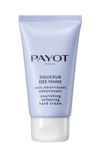Питательный смягчающий крем для рук Douceur Des Mains, Payot. Питательный коктейль 3-в-1 возвращает нежность даже самой грубой коже рук, не оставляя ощущения жирности.