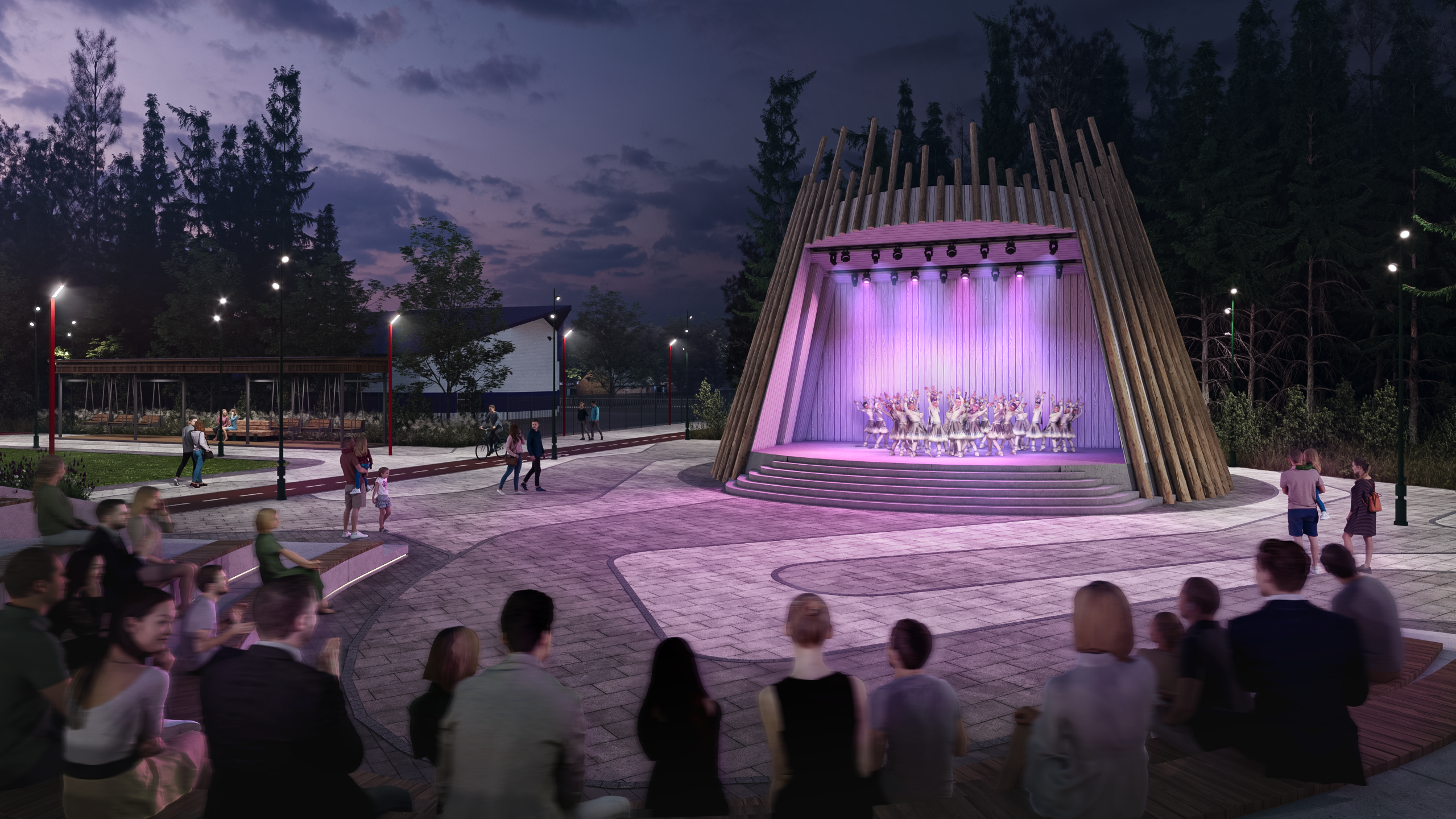 Круглую сцену с кулисами построят в парке «Ойуур» в Ленске
