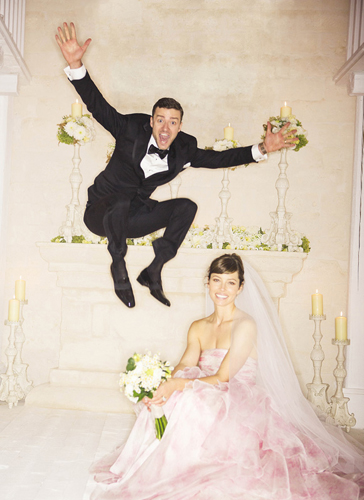 Джастин Тимберлейк и Джессика Бил: первое свадебное фото