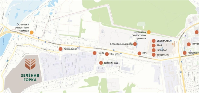 По мере застройки в микрорайоне будет появляться и своя инфраструктура | Источник: «Зеленая горка»